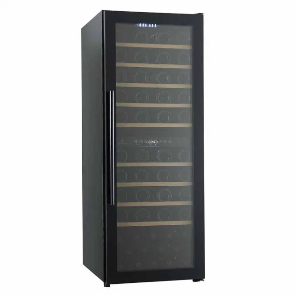 Cavecool Raw Zircon Freestanding 77 Bottles Dual Zone Wine Cooler  Side Views 