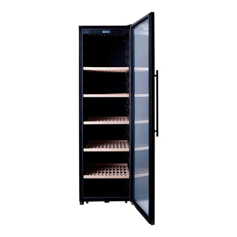 Cavecool Passion Mica Freestanding Wine Cooler 248 Bottles Single Zone- Black Glass Door