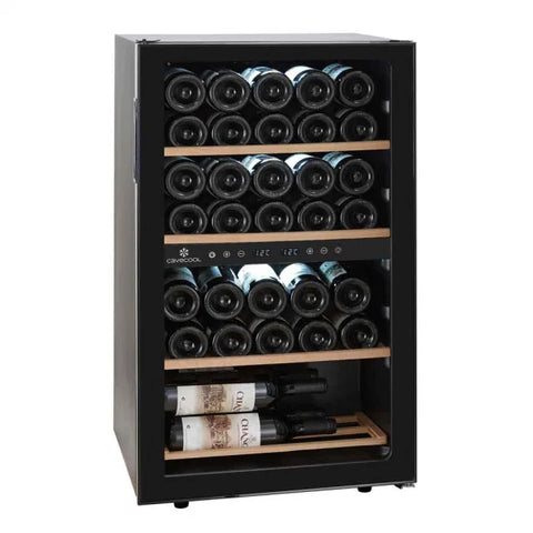 Cavecool Chill Ruby Freestanding 34 Bottles Dual Zone Wine Cooler Side View 