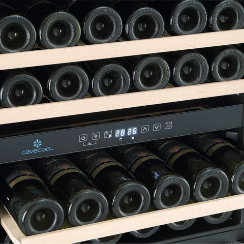 Cavecool Morion Dravite Integrated 36 Bottles Dual Zone Wine Cooler Cloe Up 