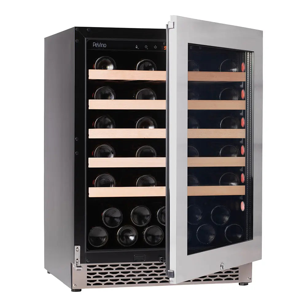 Backlit LCD info-display on Pevino Majestic wine cooler